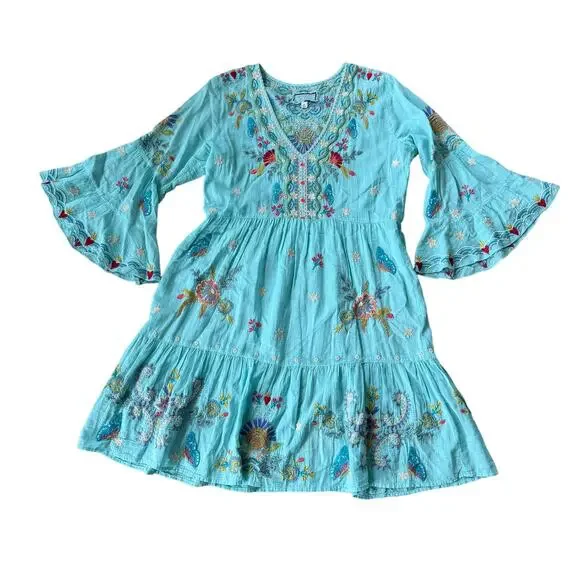 Johnny Was | Dresses | Johnny Was Workshop Zoe Embroidered Tiered Mini Dress Marine Blue | Poshmark Johnny Was | Dresses | Johnny Was Workshop Zoe Embroidered Tiered Mini Dress Marine Blue | Poshmark